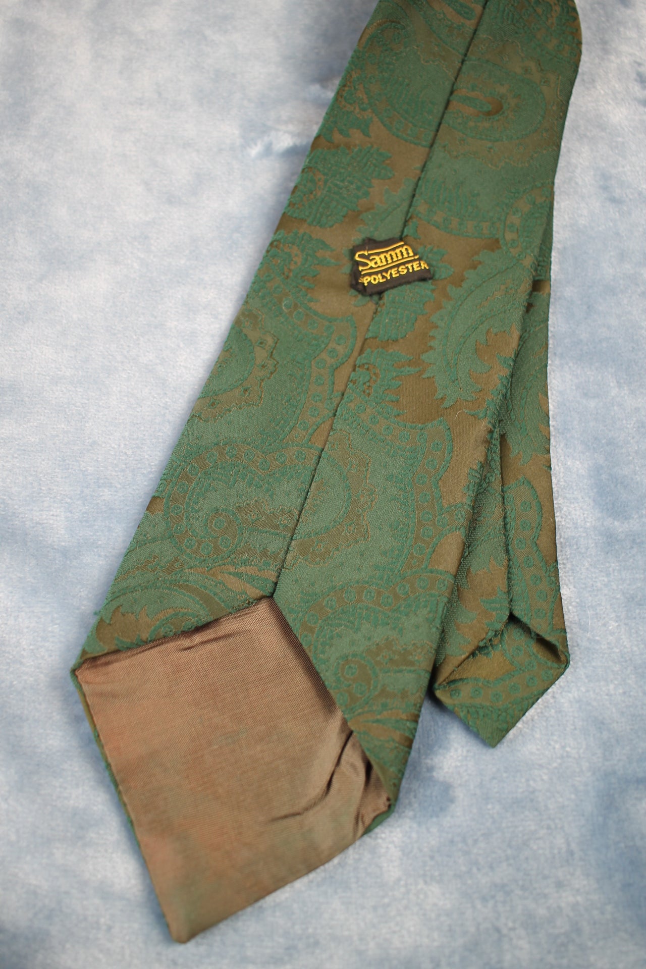 Vintage Sammy 1970s green pattern kipper tie