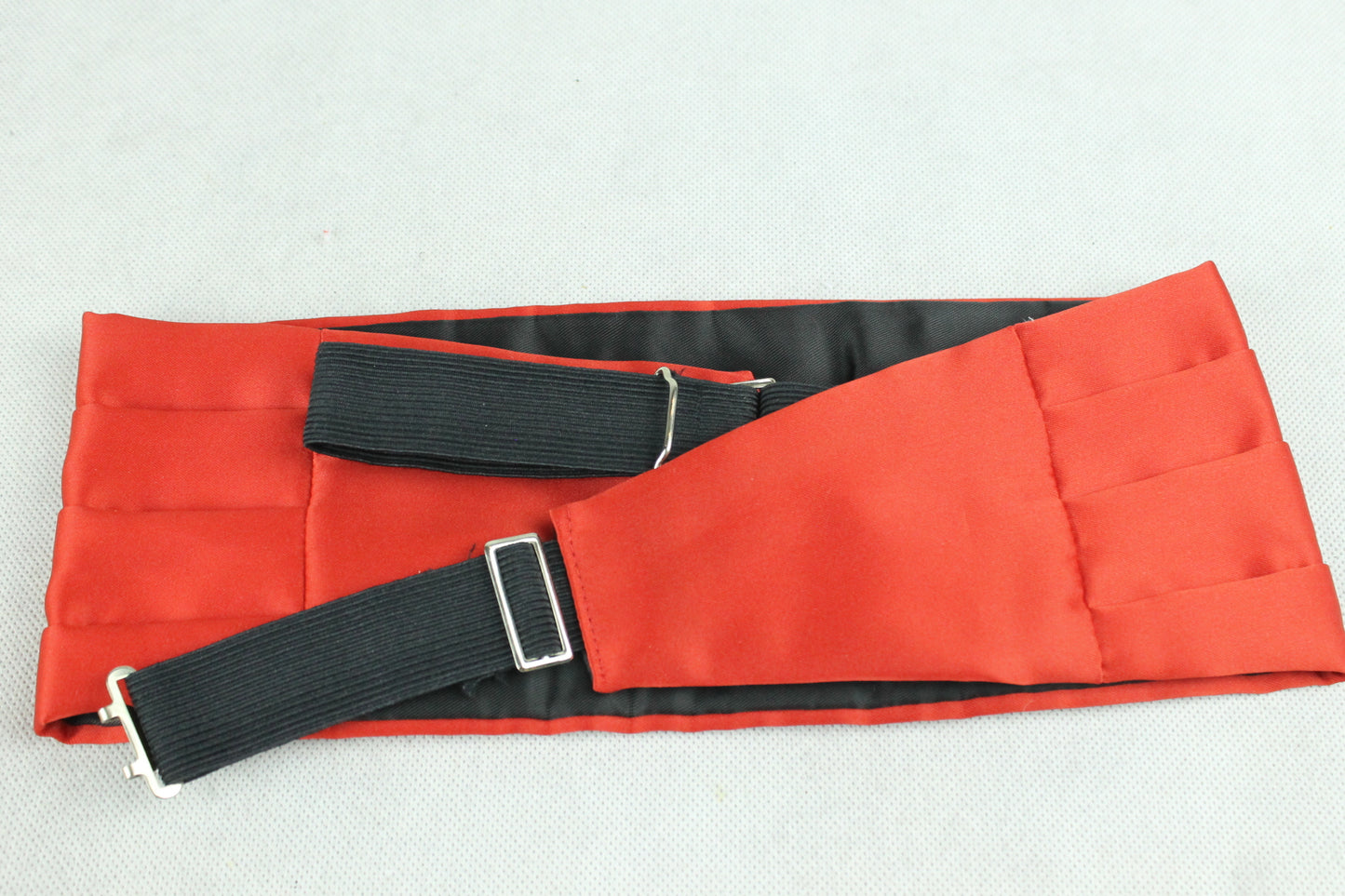 Frederick Theak Bright Red Satin Cummerbund