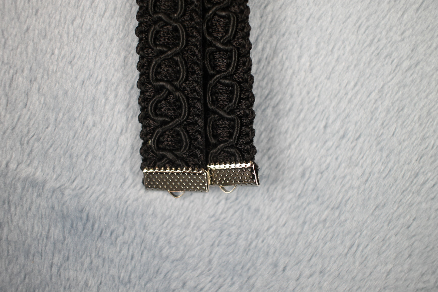 Vintage Style New Black Braid Clip On Western Cowboy Kentucky Bow Tie