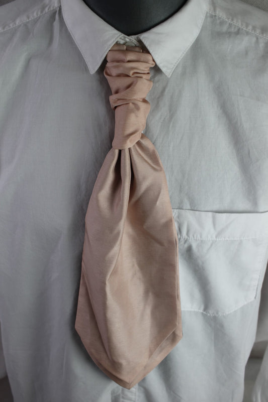 Vintage Jack Reid pre-tied dusky pink wedding cravat adjustable