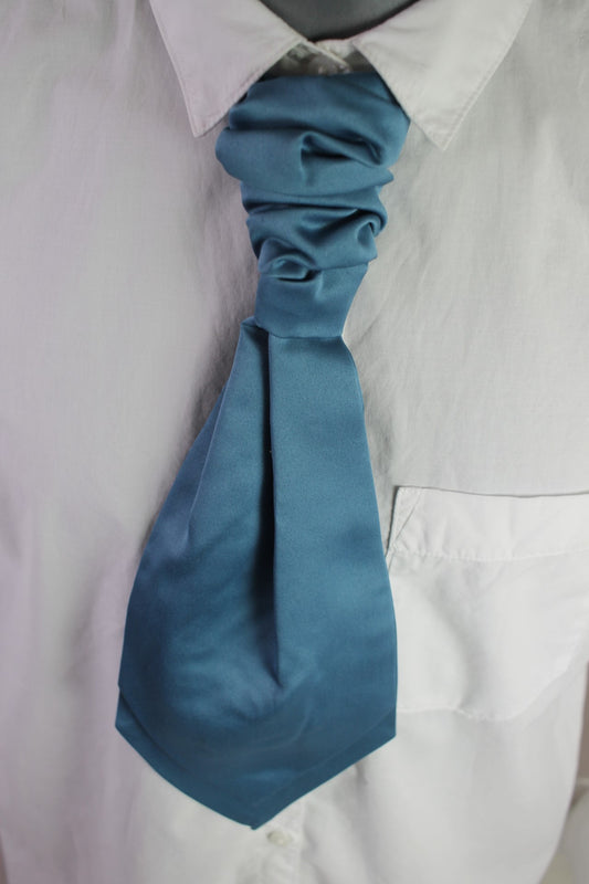 Vintage Formal Tailor pre-tied blue green wedding cravat adjustable