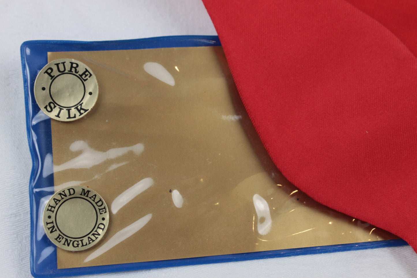 Vintage Red Pure Silk Self Tie Adjustable Thistle Bow Tie