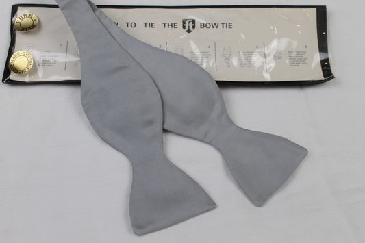 Grey Frederick Theak Pure Silk Self Tie Adjustable Thistle Bow Tie