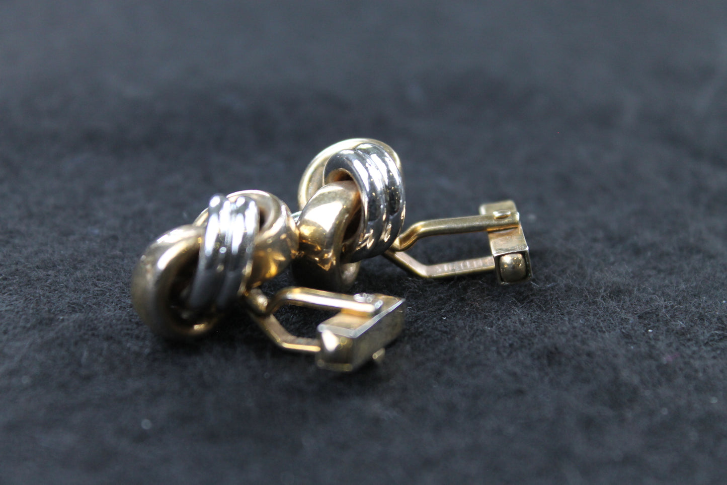 Vintage Two Tone Chunky Knot Cufflinks