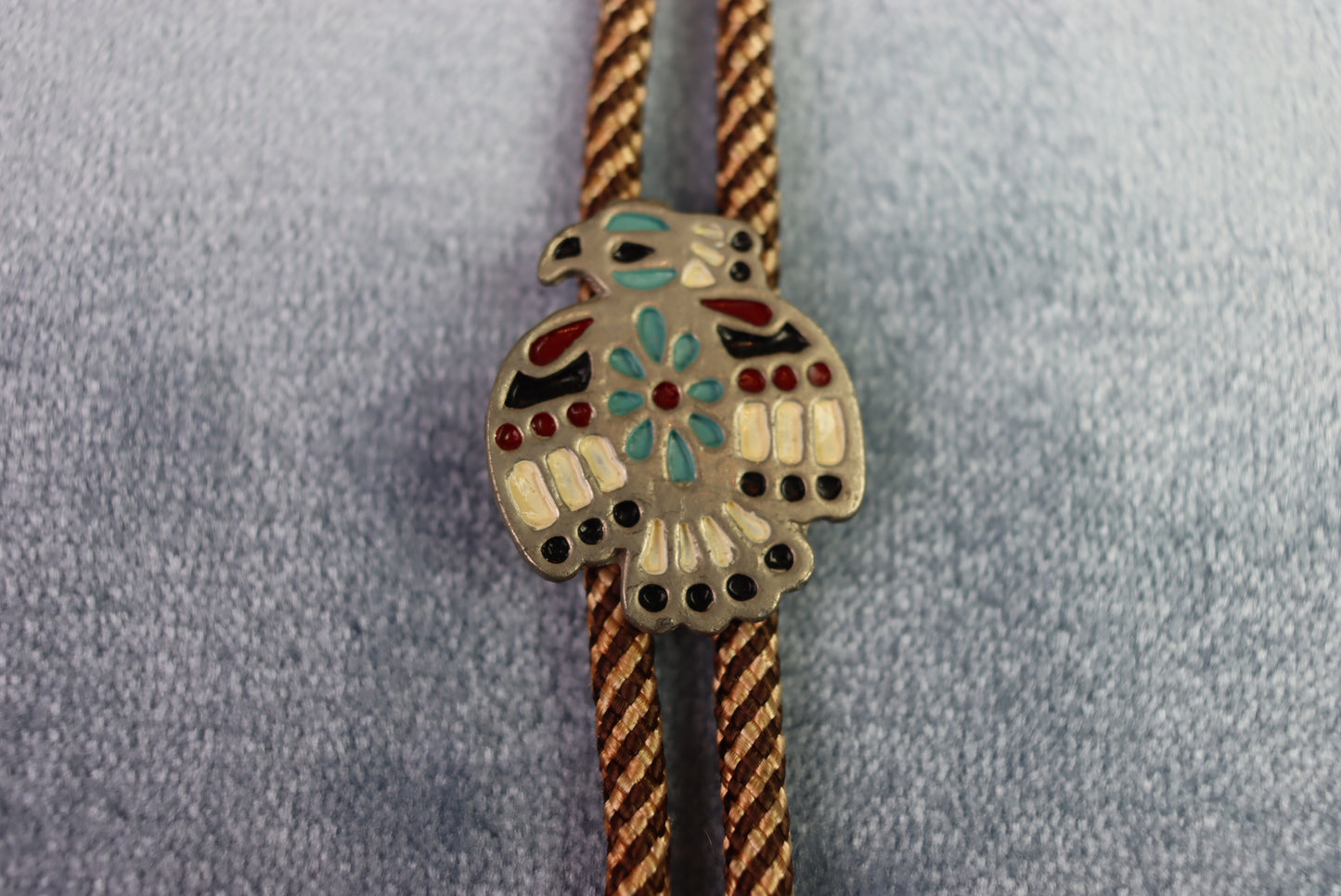 Vintage Tribal Eagle Bolo Western Tie