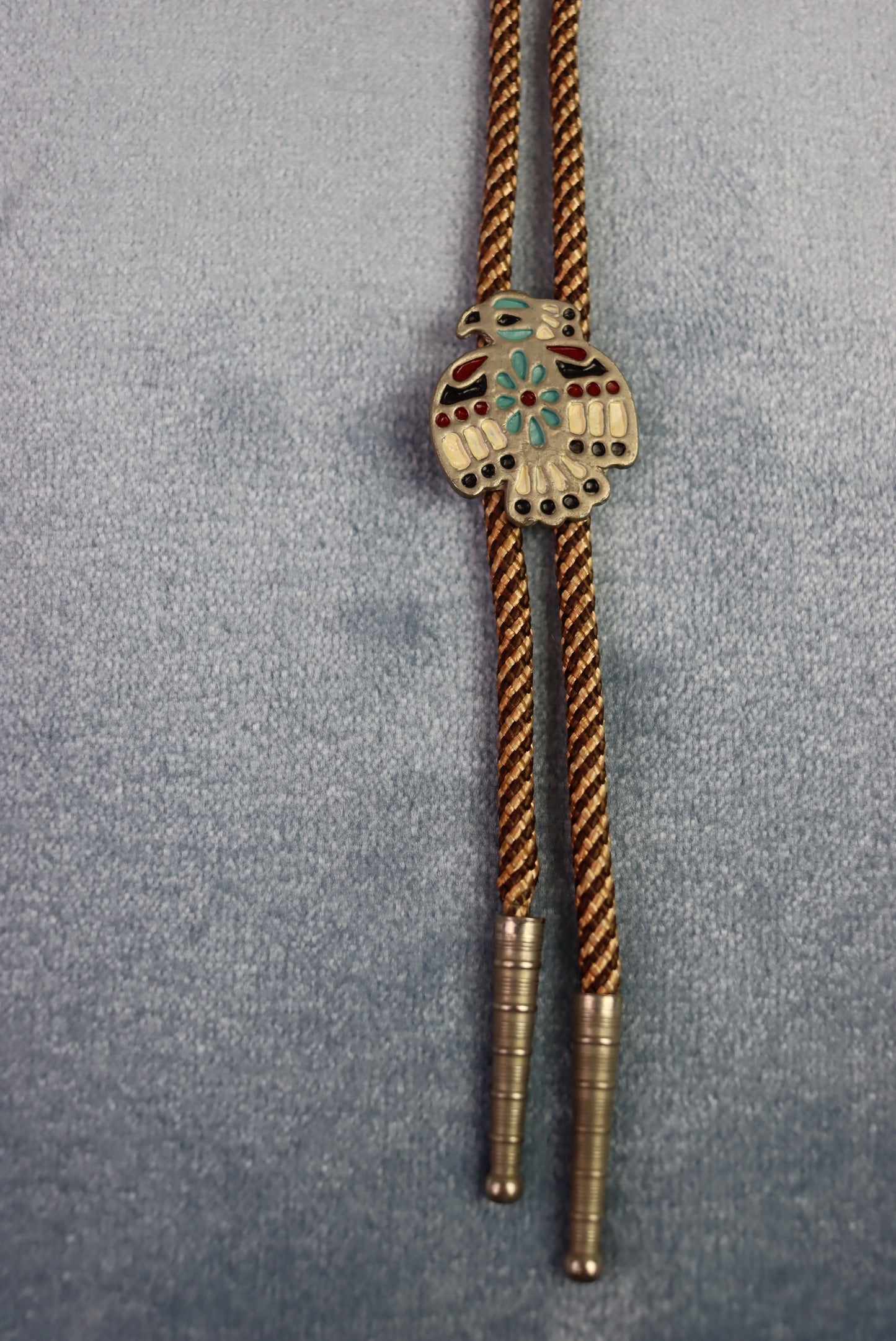 Vintage Tribal Eagle Bolo Western Tie