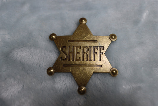 Western Brass Coloured Metal Sheriff Badge