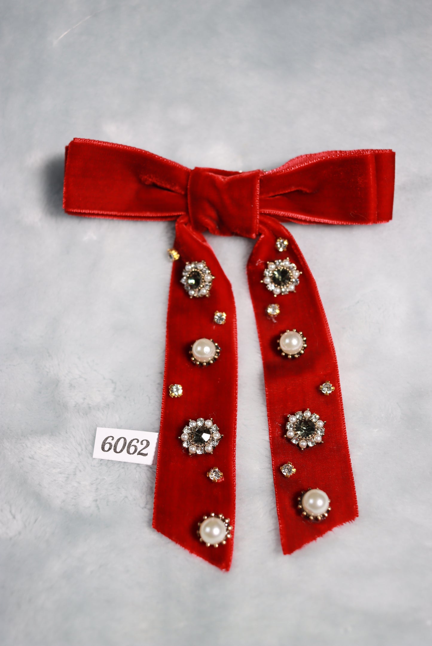 Red Velvet Jewelled Western Cowboy Kentucky Square Dance Bow Tie