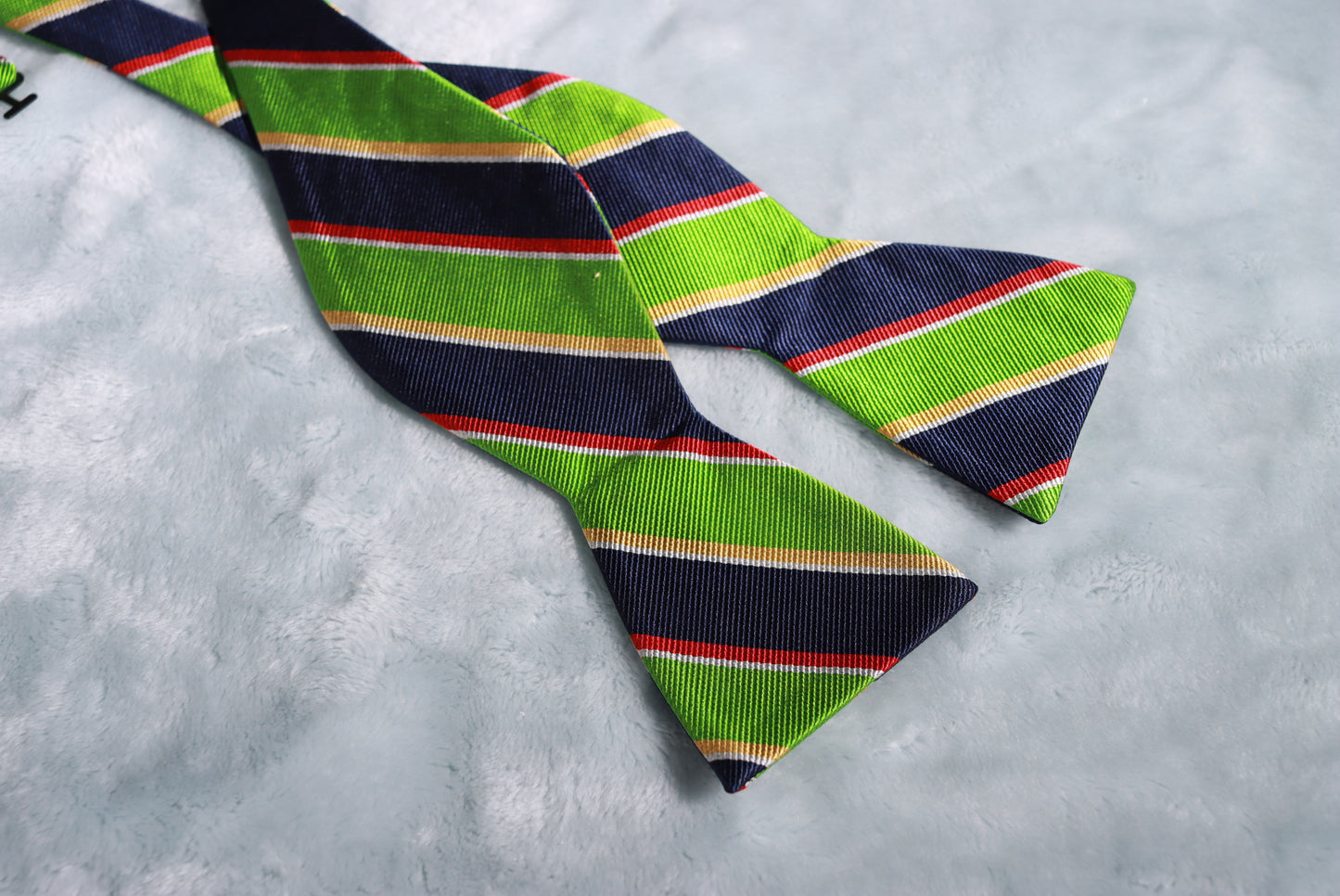 Bright Stripes Silk Mix Self Tie Bow Tie New Unworn