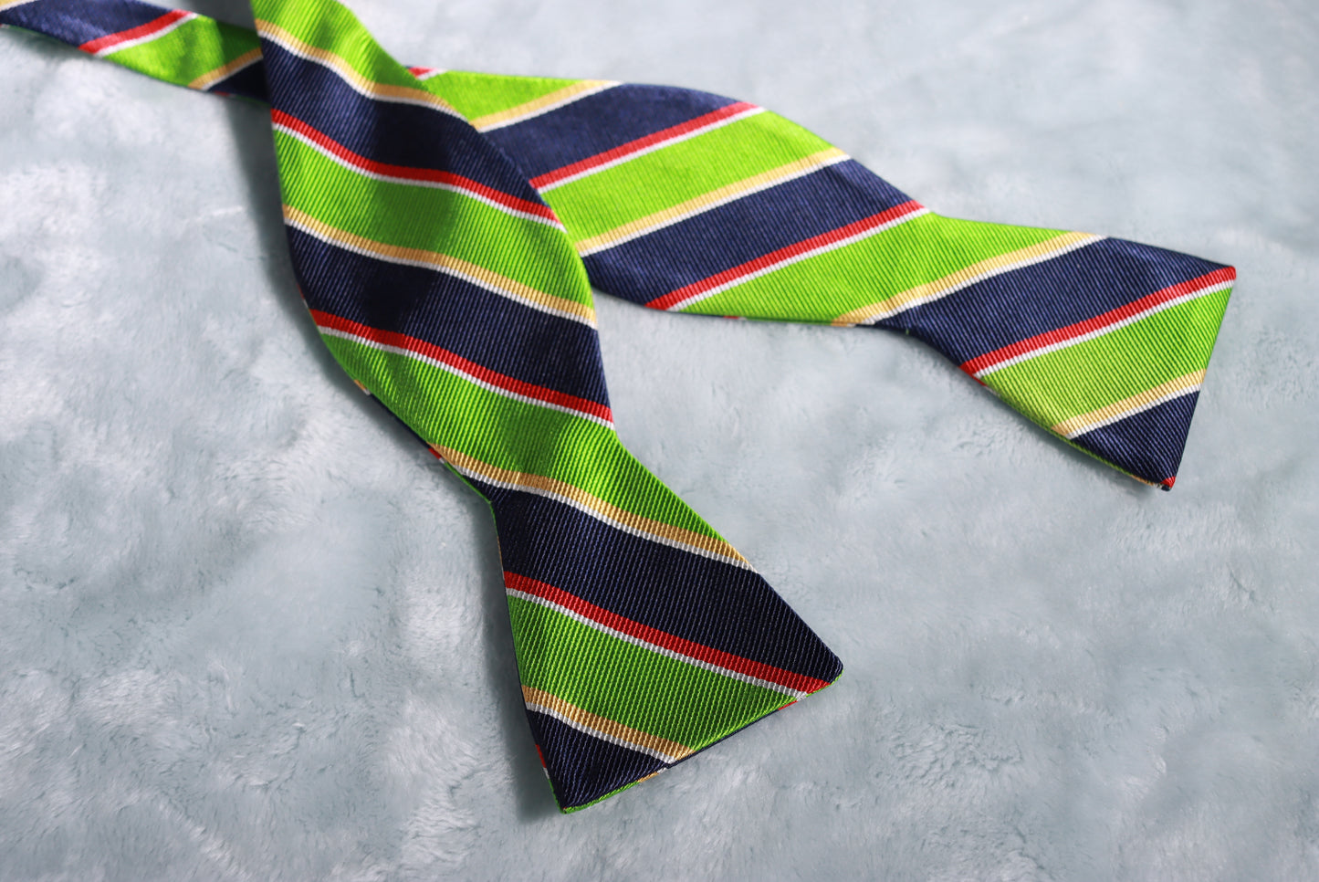 Bright Stripes Silk Mix Self Tie Bow Tie New Unworn