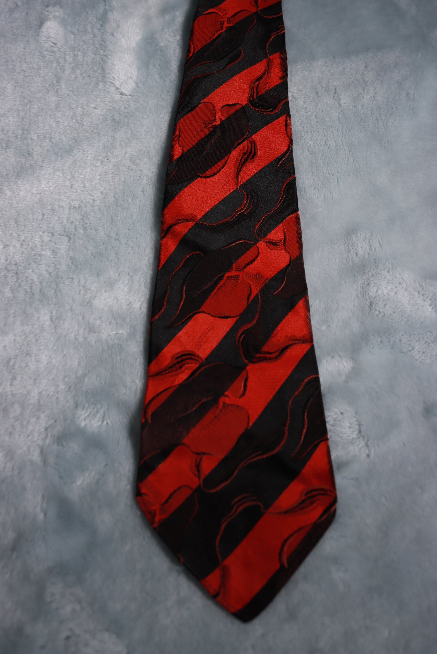 Vintage Red Black Silk Grayco Styled in Hollywood Tie