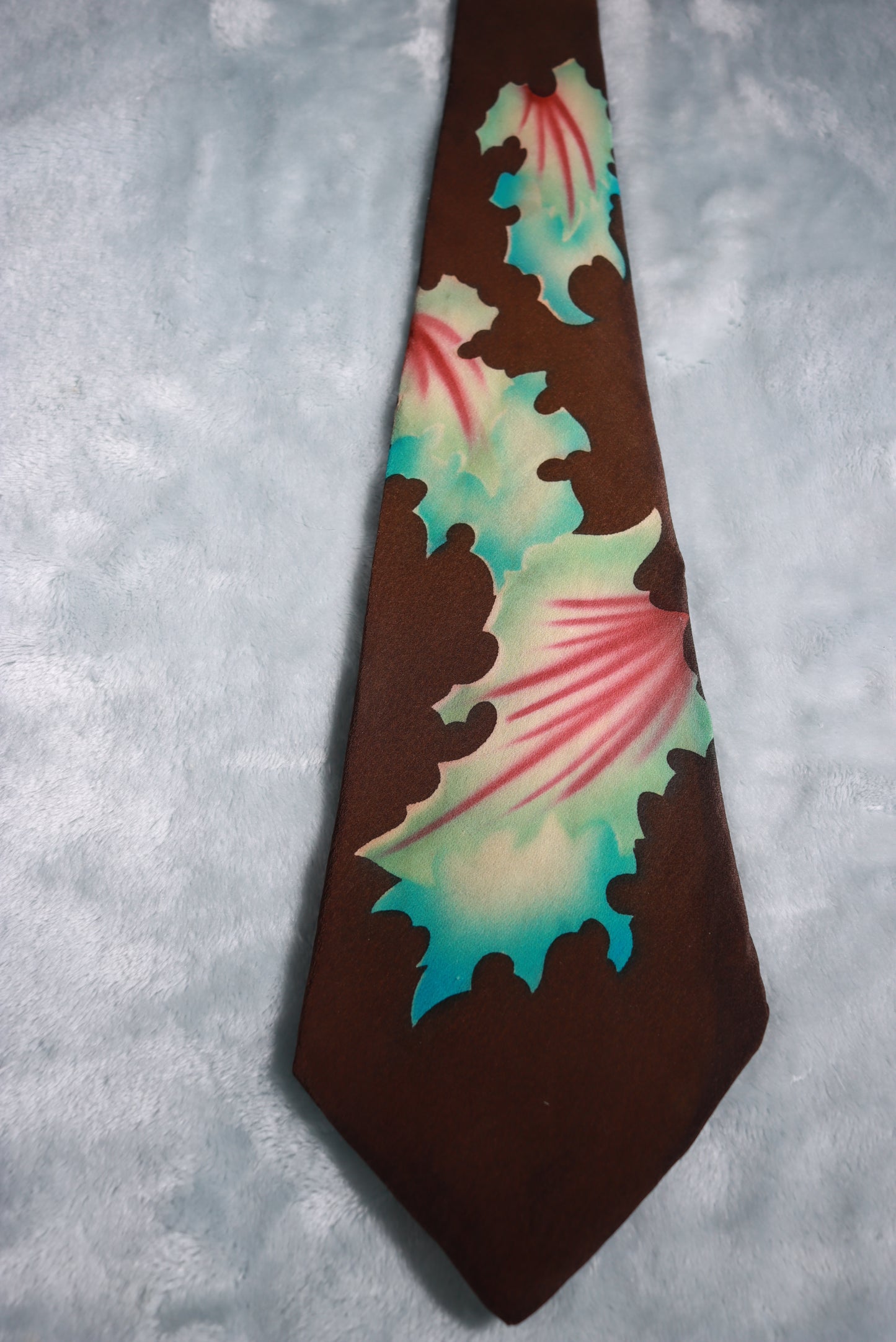 Vintage California Artists Guild Hand Painted Swing Tie 1940s/50s