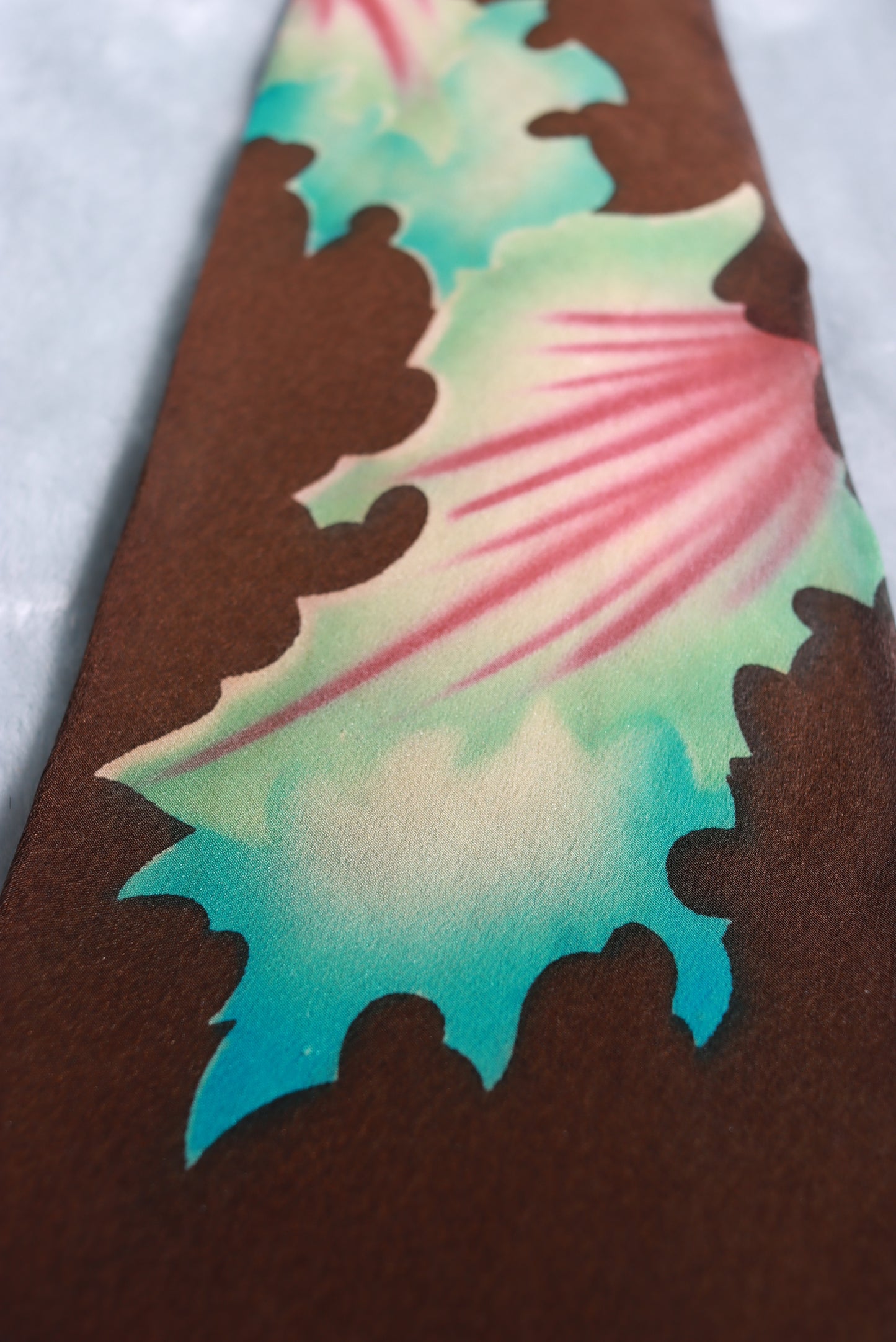 Vintage California Artists Guild Hand Painted Swing Tie 1940s/50s