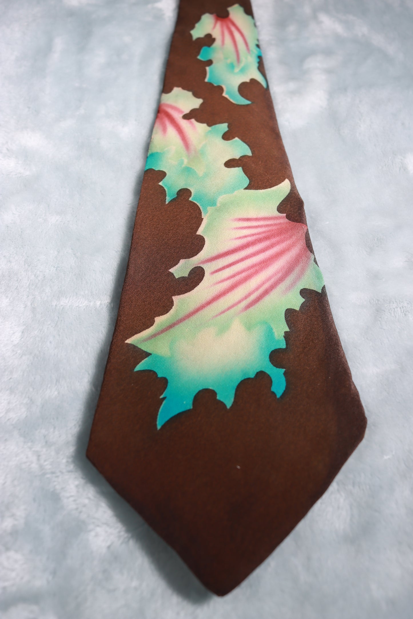 Vintage California Artists Guild Hand Painted Swing Tie 1940s/50s