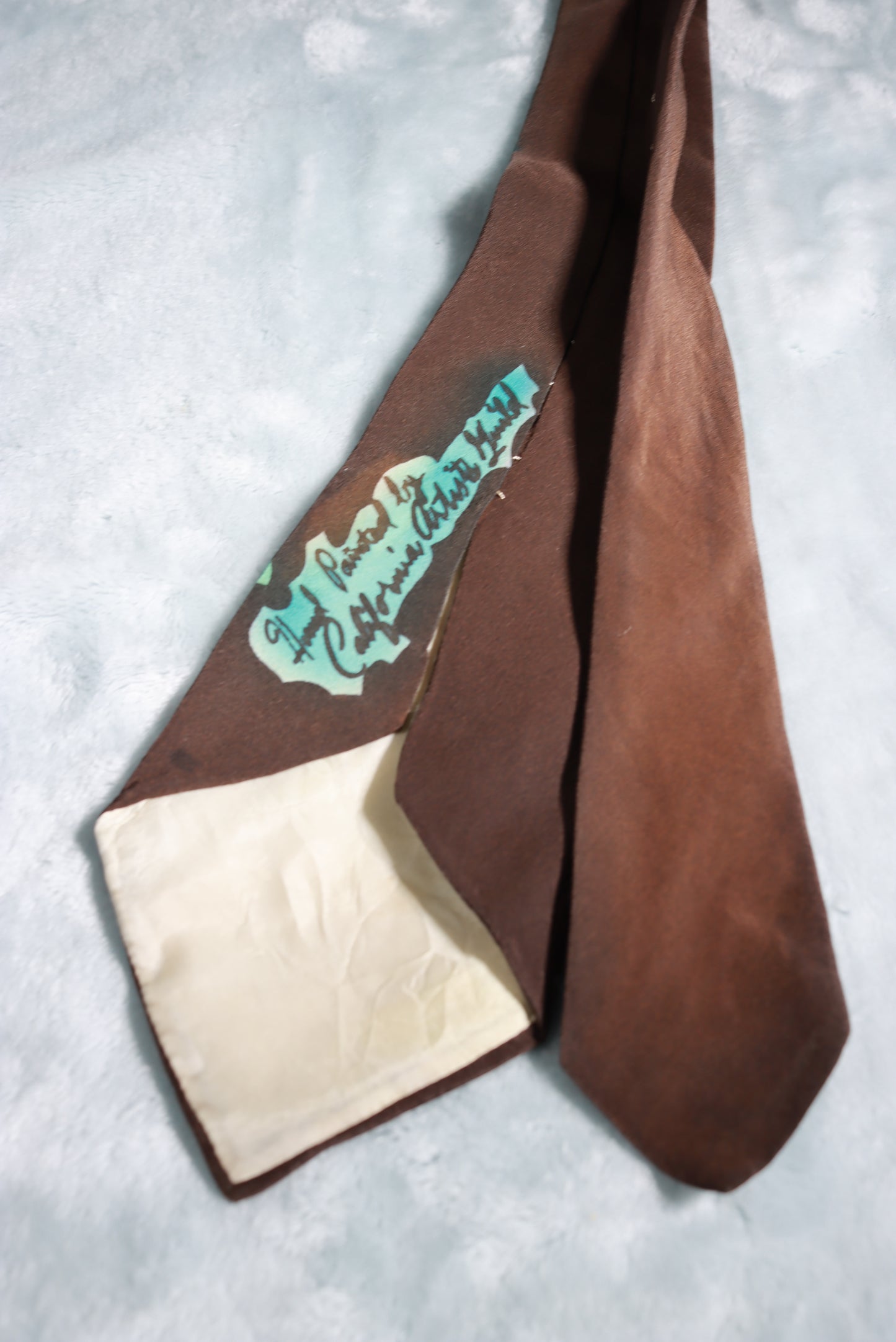 Vintage California Artists Guild Hand Painted Swing Tie 1940s/50s