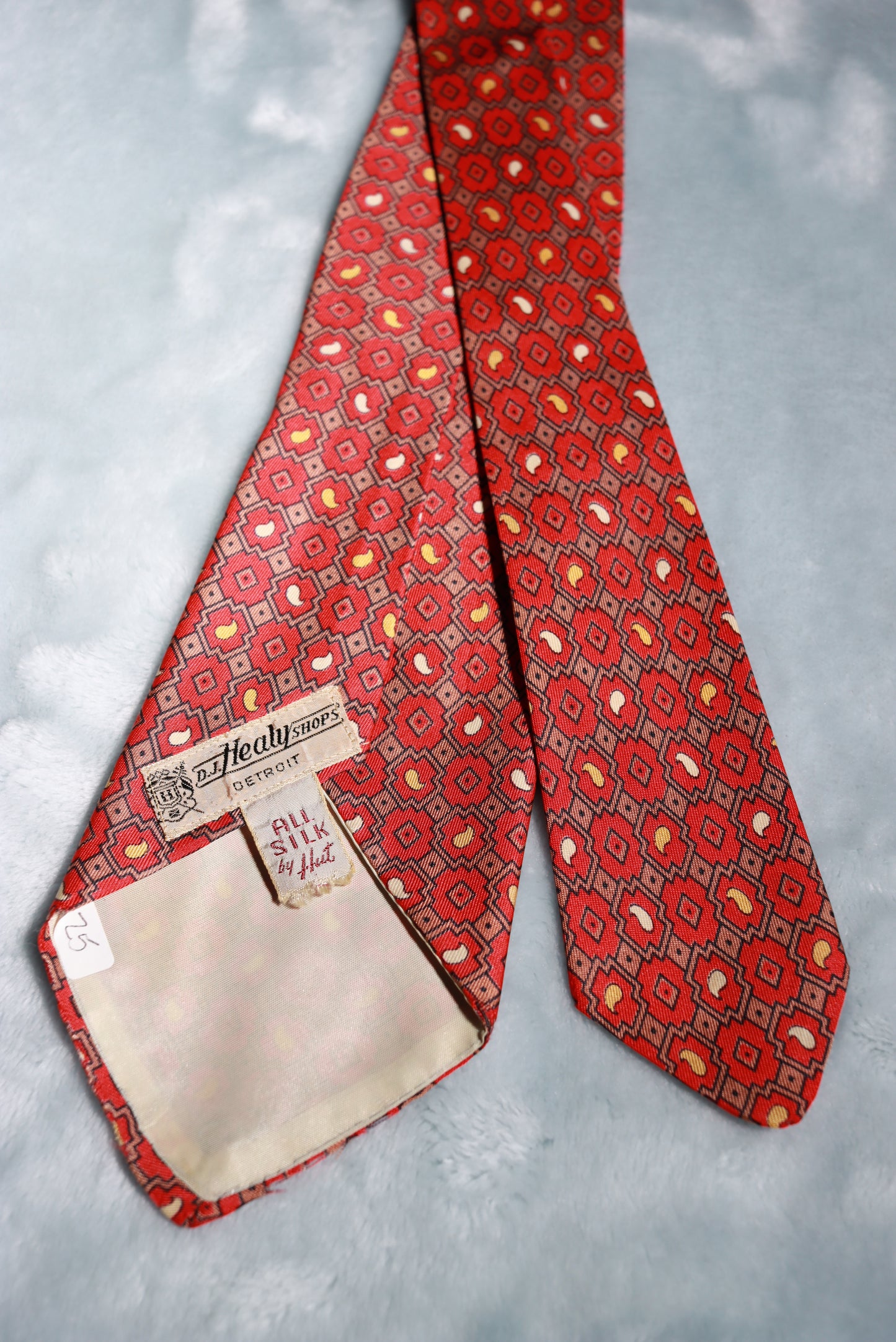 Vintage All Silk by Hut Dark Oranges Tie 1940s/50s