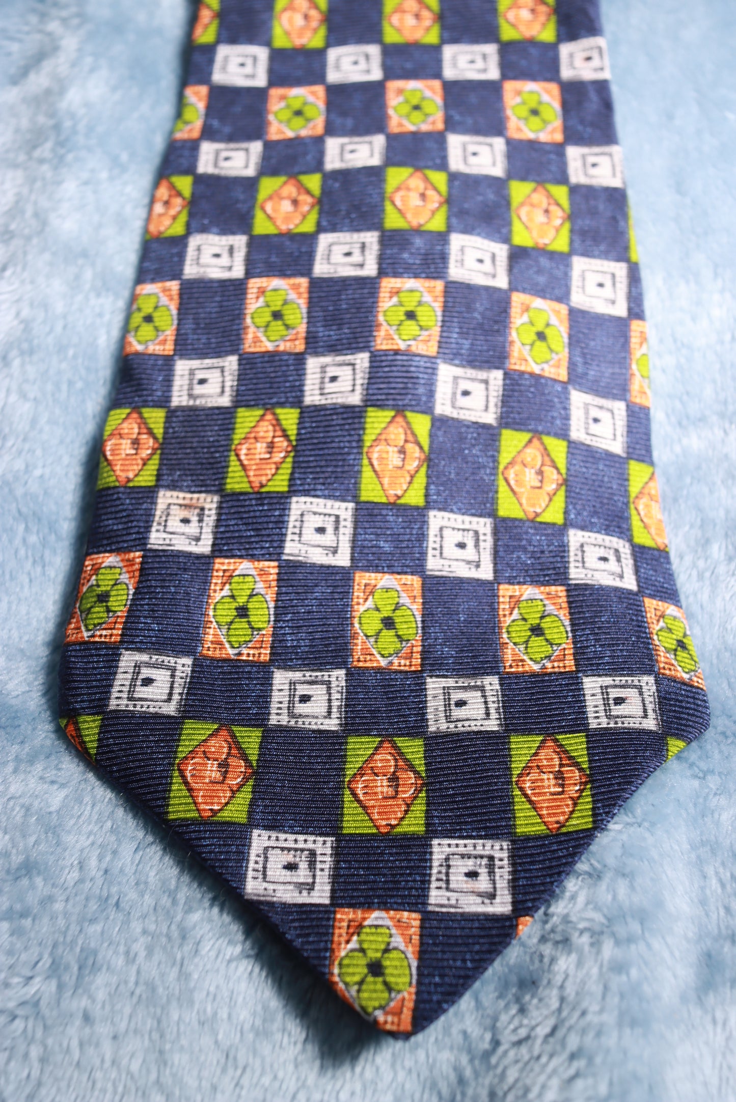 Vintage Mondo di Marco All Silk Chequerboard Tie