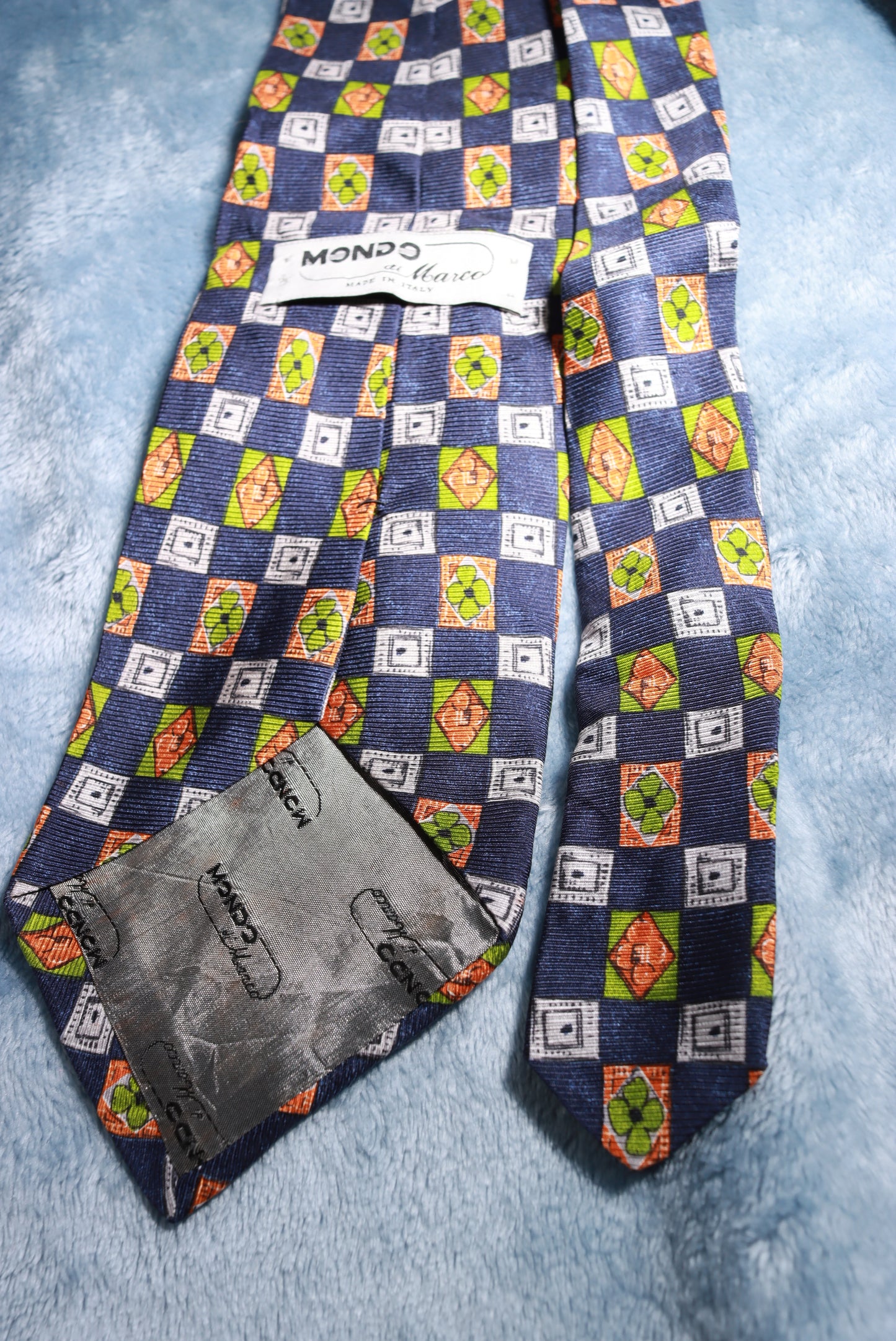 Vintage Mondo di Marco All Silk Chequerboard Tie