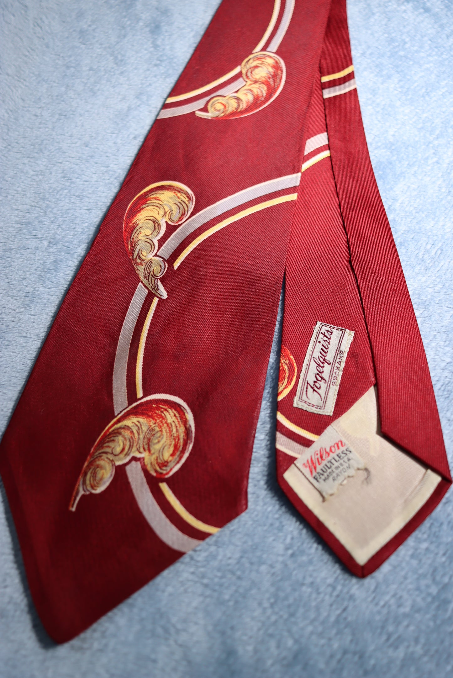 Wilson Fancy Feather Vintage Swing Tie 1940s/50s