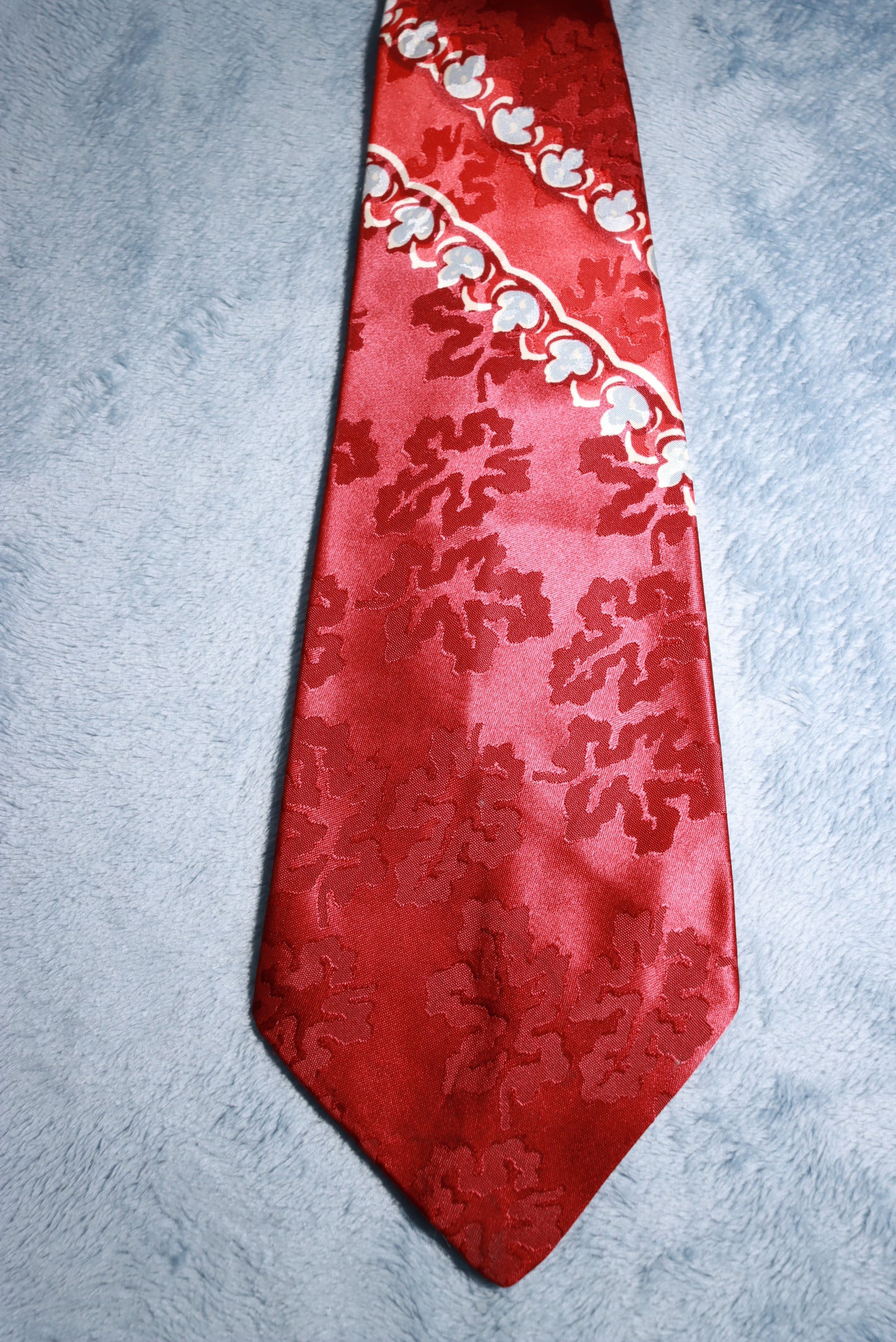 George Innes Burgundy Jacquard Vintage Swing Tie 1940s/50s