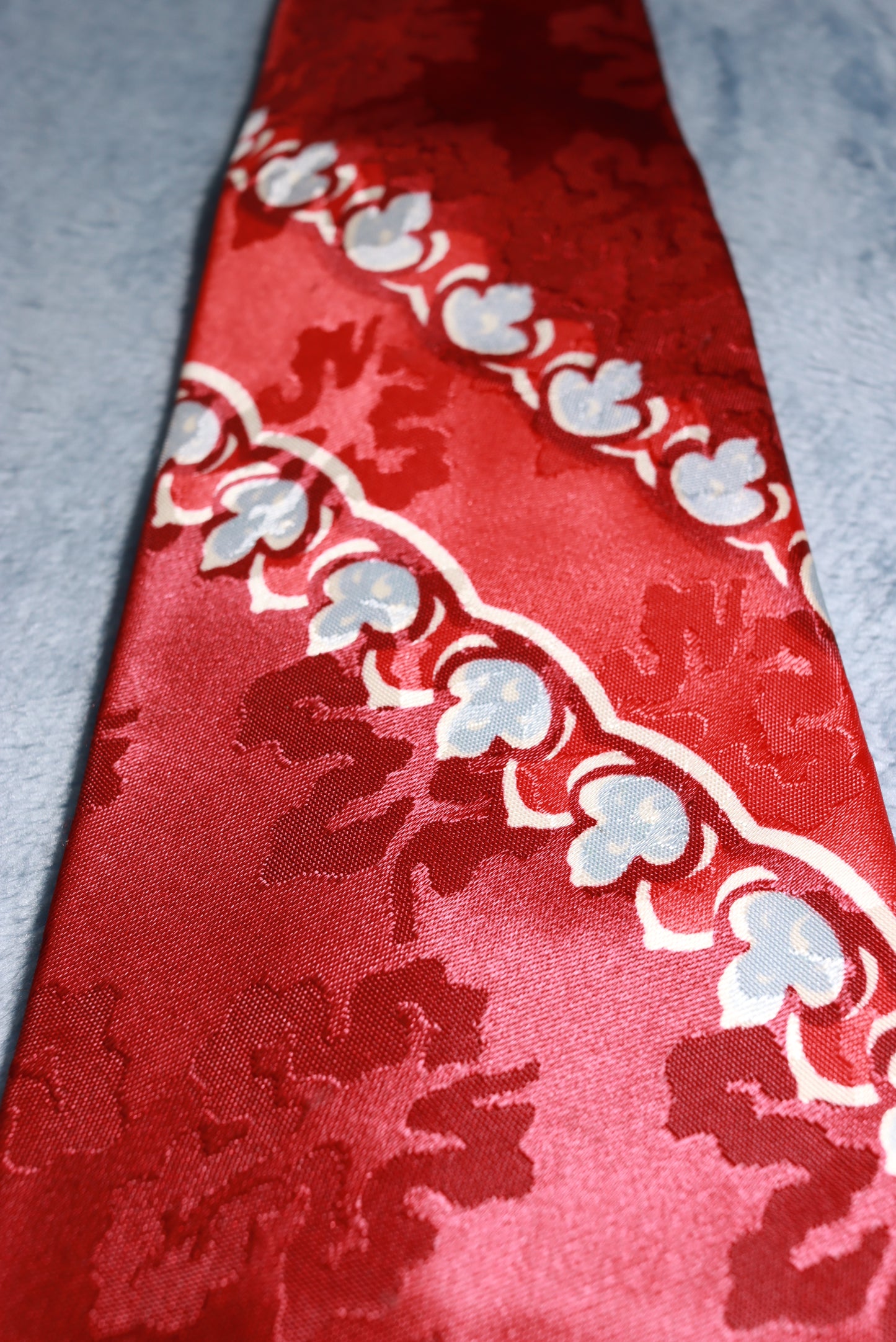 George Innes Burgundy Jacquard Vintage Swing Tie 1940s/50s