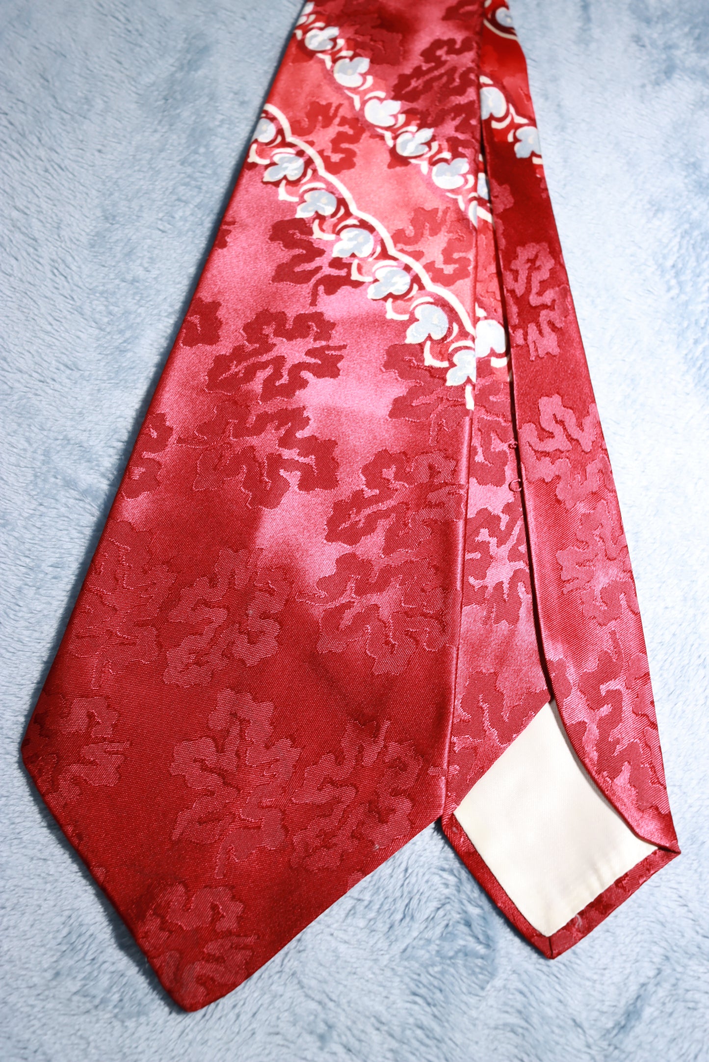 George Innes Burgundy Jacquard Vintage Swing Tie 1940s/50s