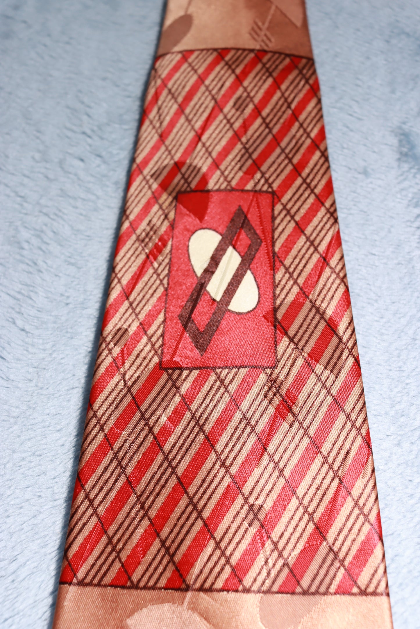 Arrow Dusky Pink Art Deco Jacquard Vintage Tie