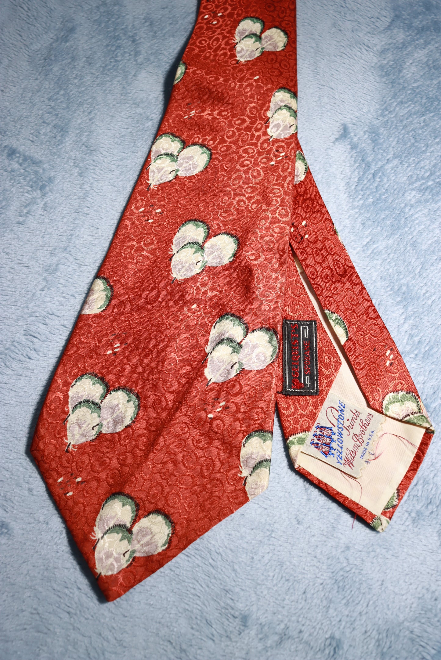 Wilson Brothers Yellowstone Prints Jacquard Vintage Swing Tie 1940s/50s