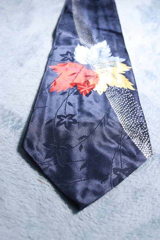 Penney's Towncraft Autumn Leaves Jacquard Vintage Tie