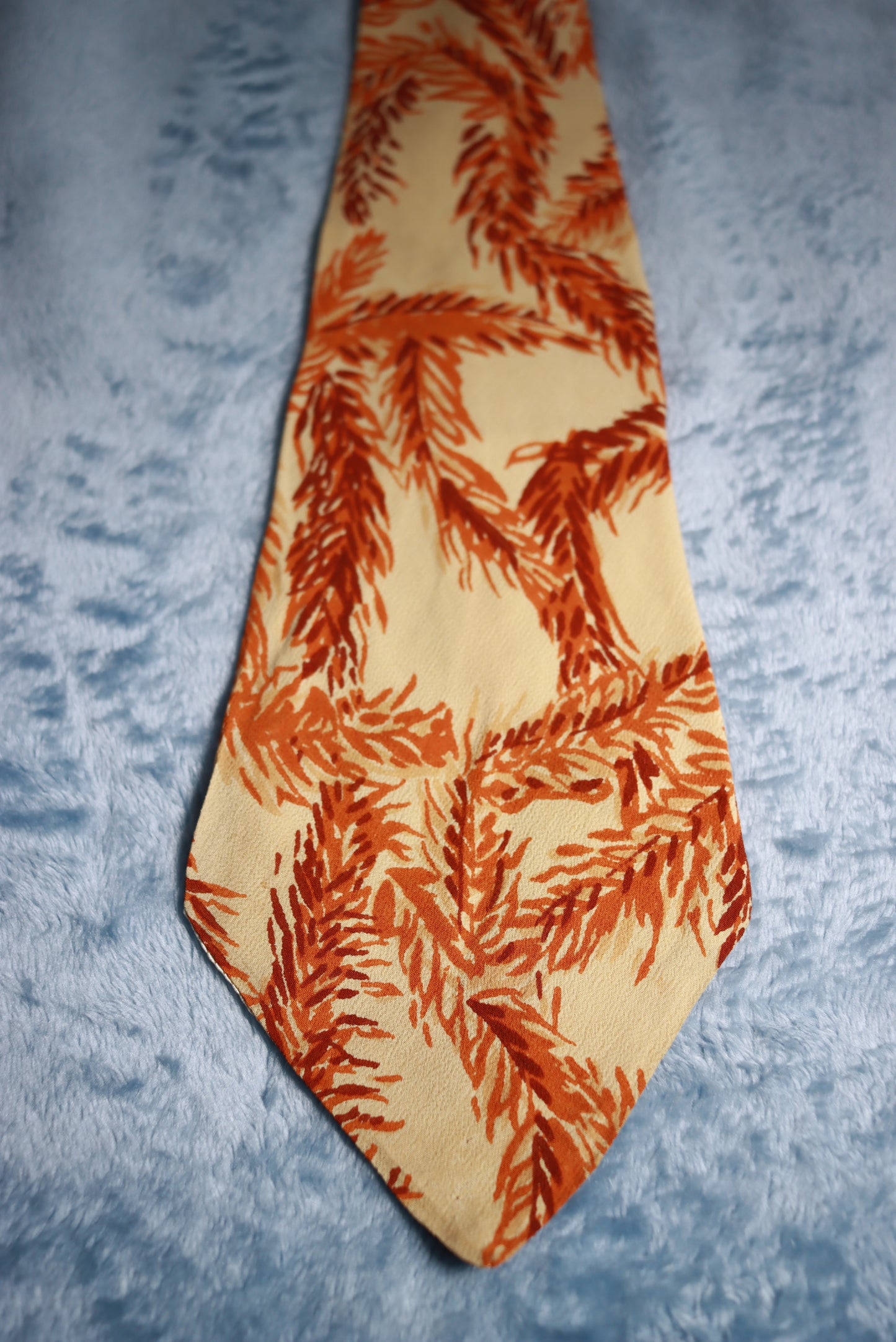 Cutter Cravat Palm Leaves Vintage Swing Tie 1940s/50s