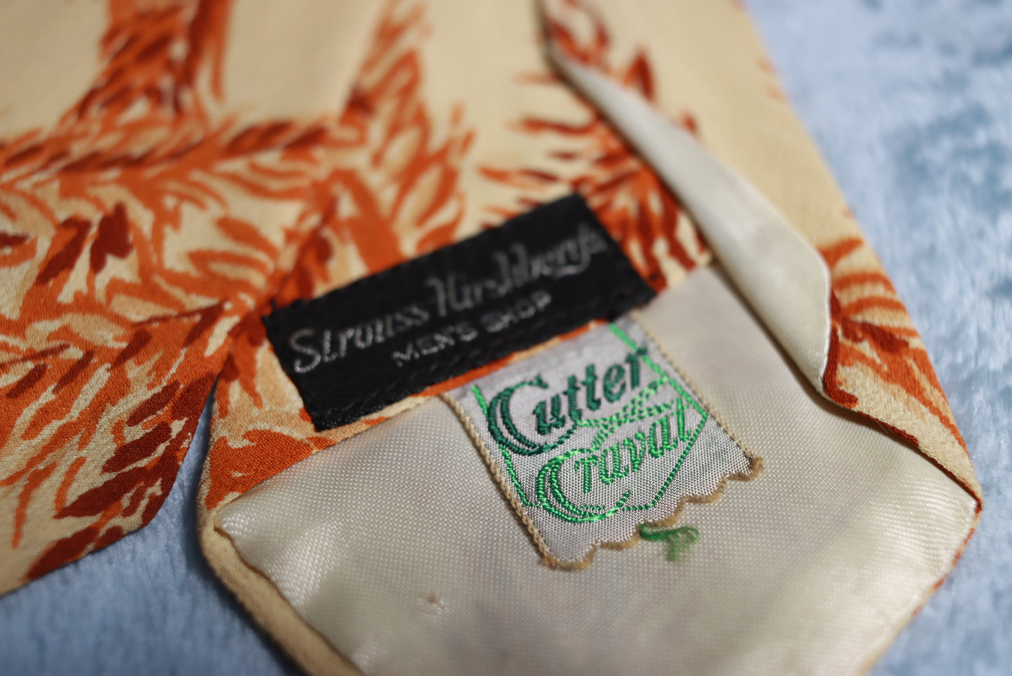 Cutter Cravat Palm Leaves Vintage Swing Tie 1940s/50s