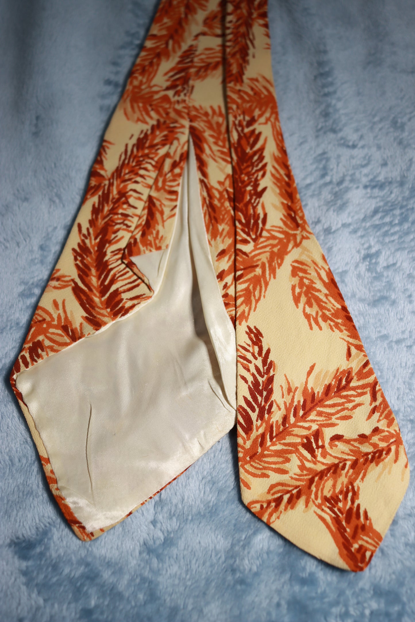Cutter Cravat Palm Leaves Vintage Swing Tie 1940s/50s
