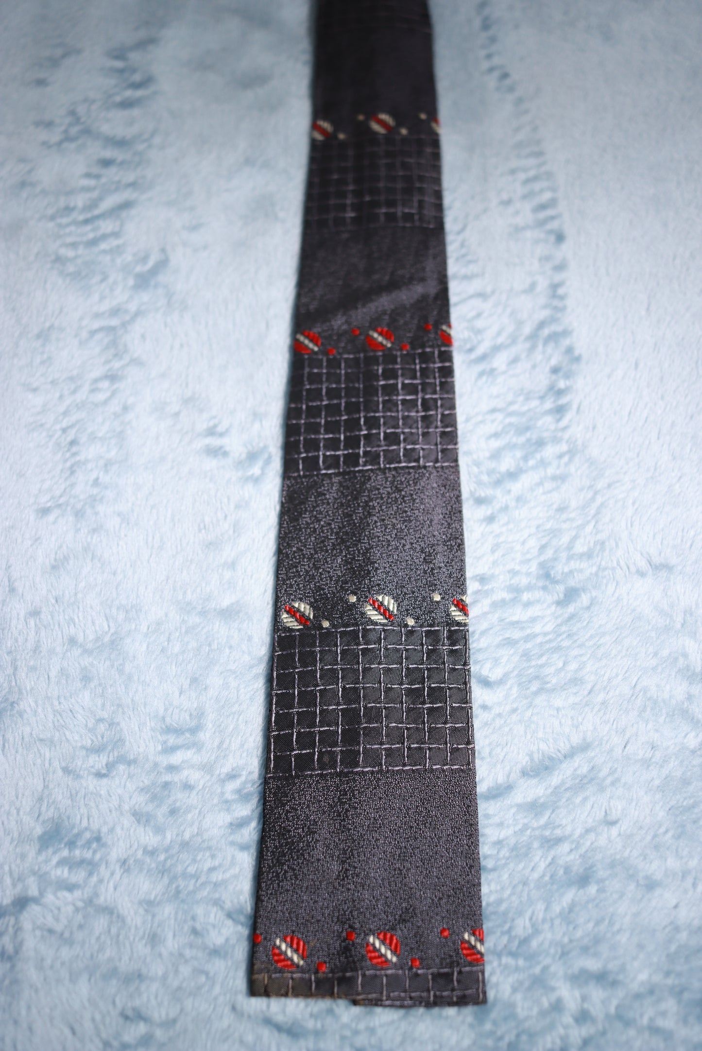 Dark Grey Square End Vintage Tie 1940s/50s