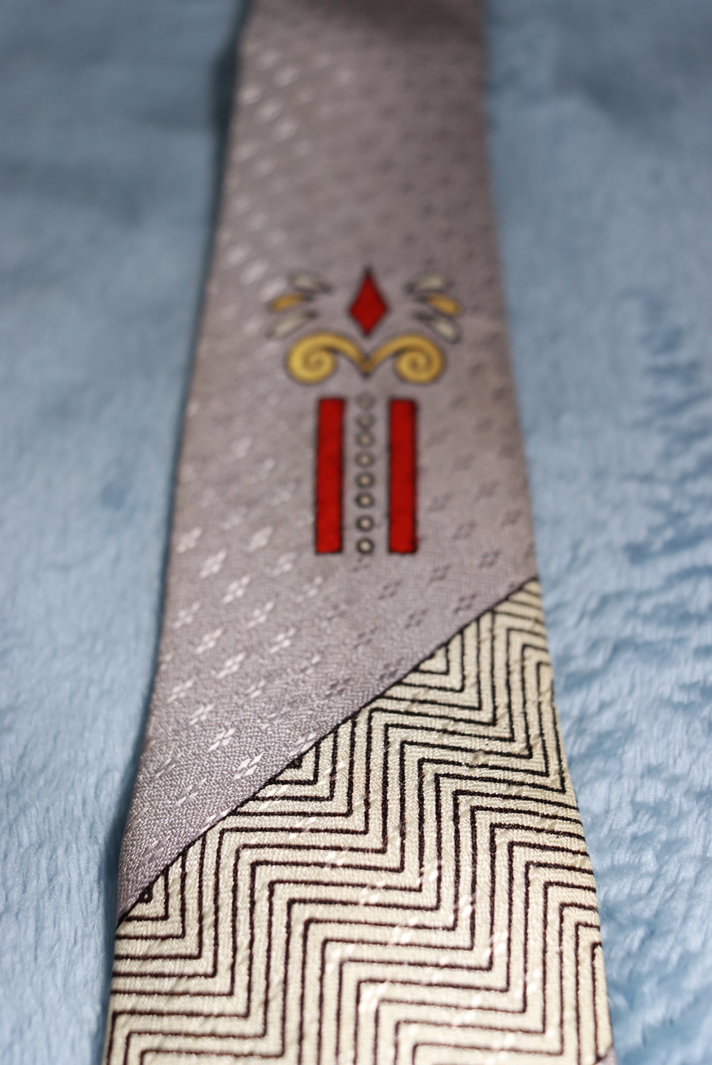Silver Grey Classic Vintage Tie 1940s/50s