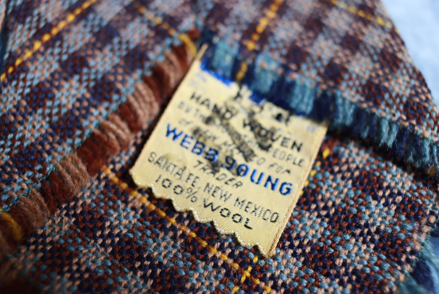 Vintage Hand Woven in New Mexico Wool Swing Tie 1940s/50s