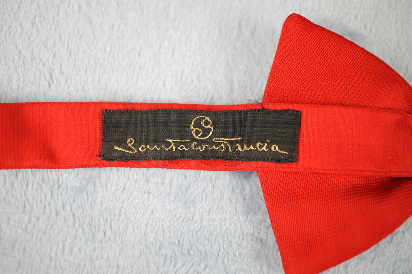 Vintage Santa Carstuicia pre-tied red velcro bow tie one size