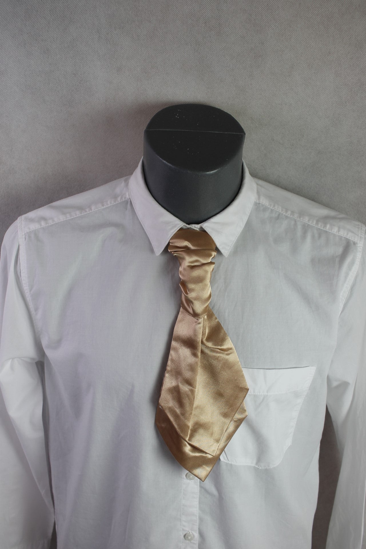 Vintage pre-tied rose gold wedding cravat adjustable