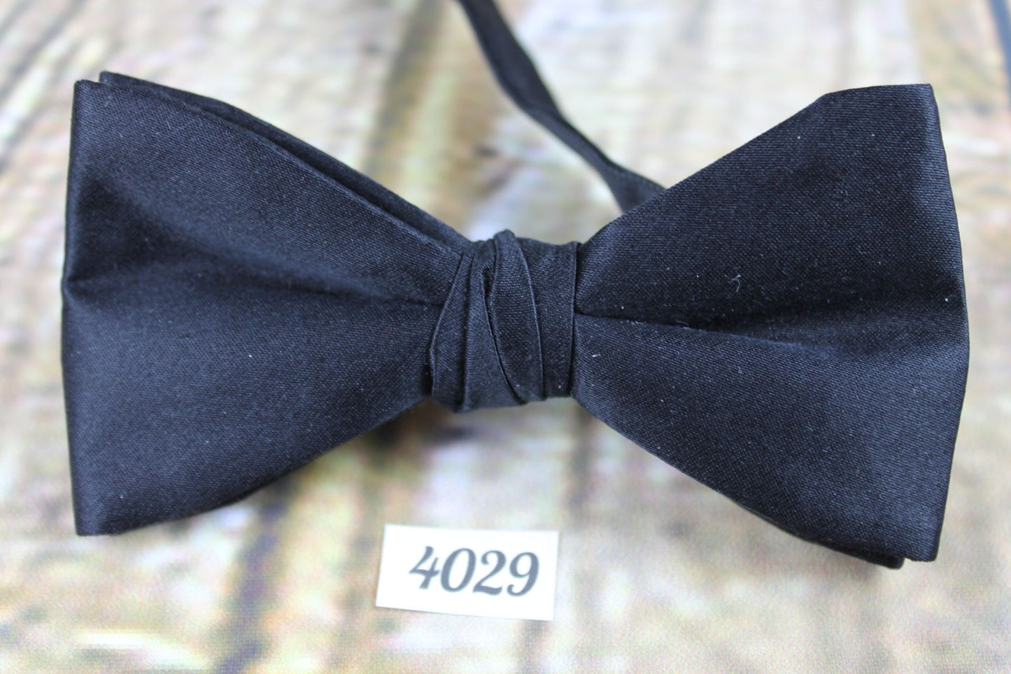 Marks & Spencer pre-tied classic black satin bow tie adjustable