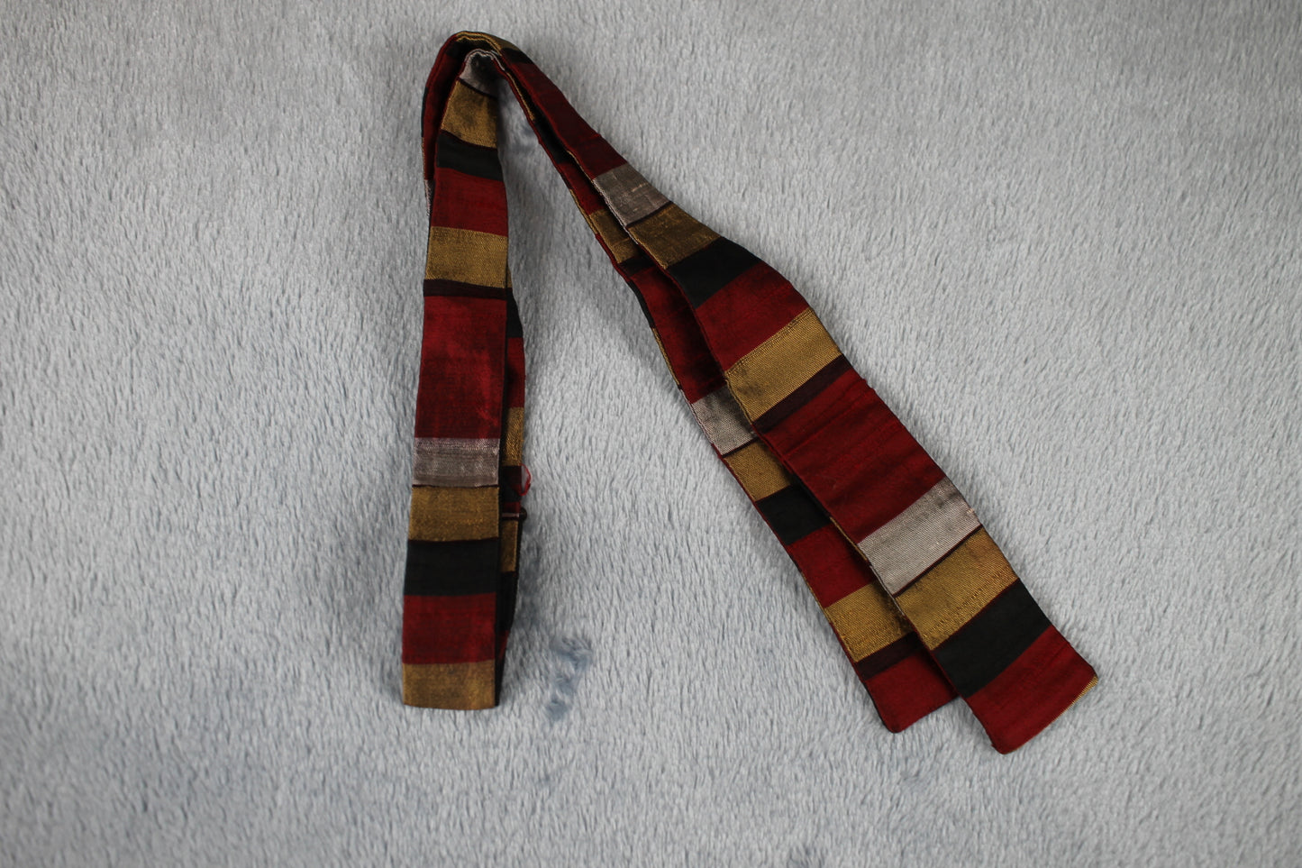 Vintage All Silk By Hut self tie striped bow tie