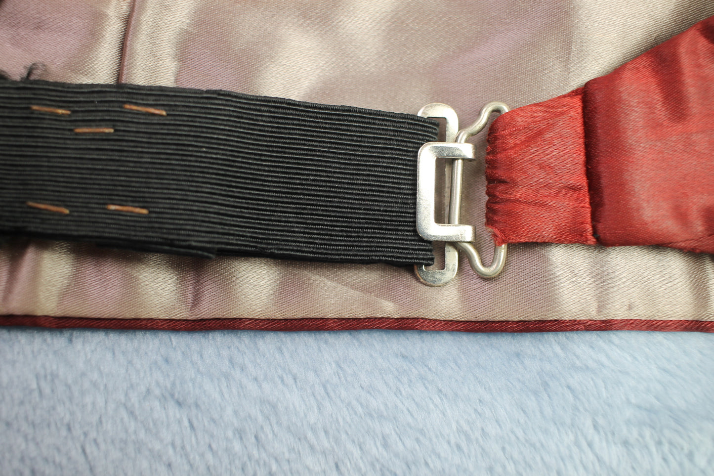 Vintage Rocola London dark red adjustable pleated cummerbund