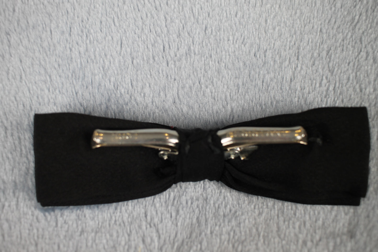 Vintage classic black clip on bow tie