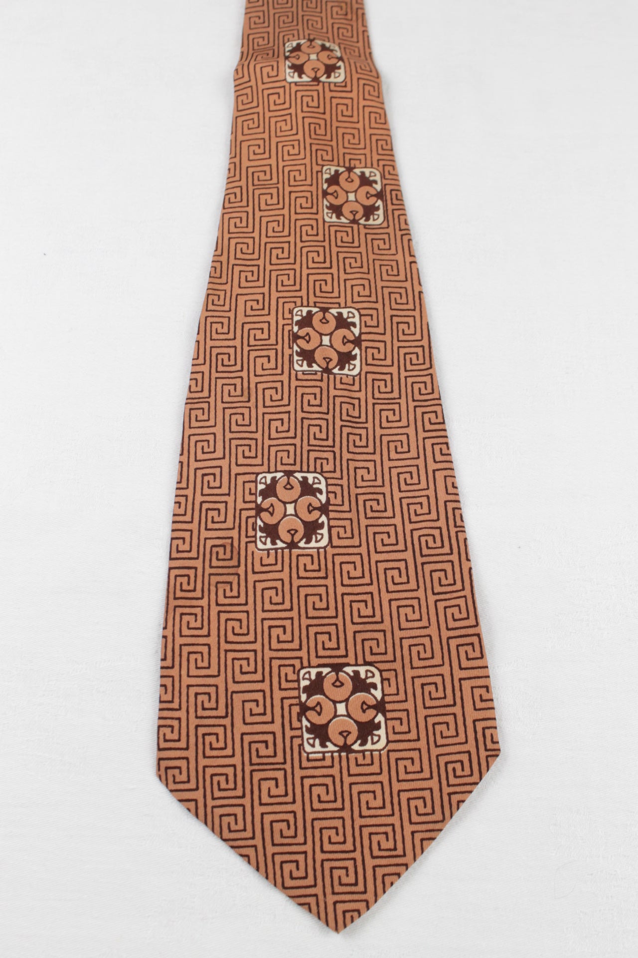 Vintage 2 tone Brown Pattern Swing Tie 1940s/50s