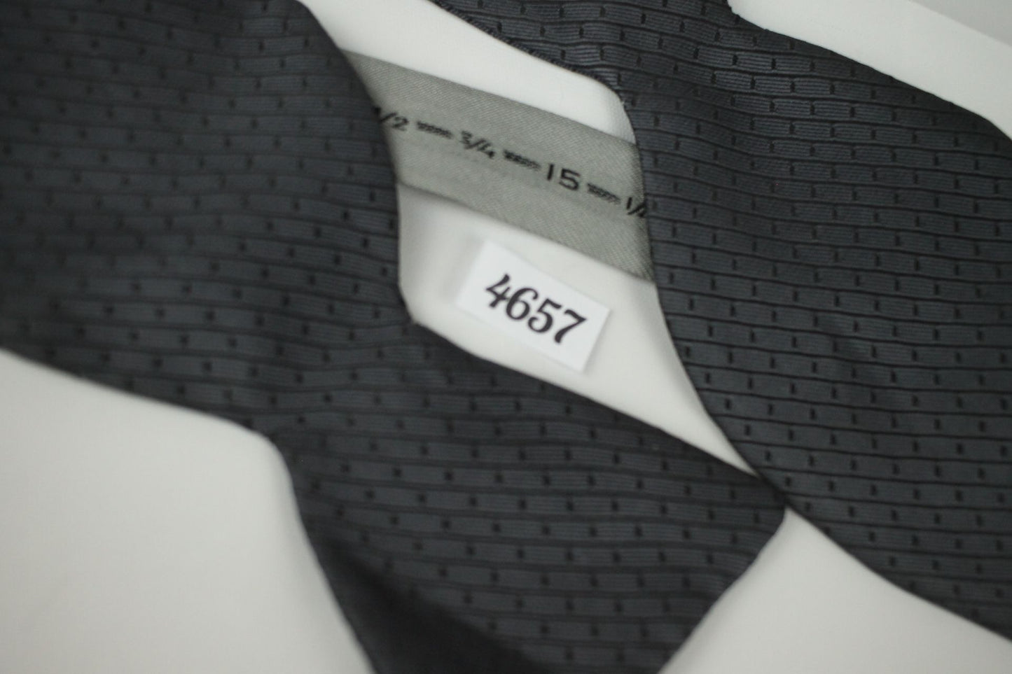 Vintage Grey Black Pattern Self Tie Thistle End Bow Tie