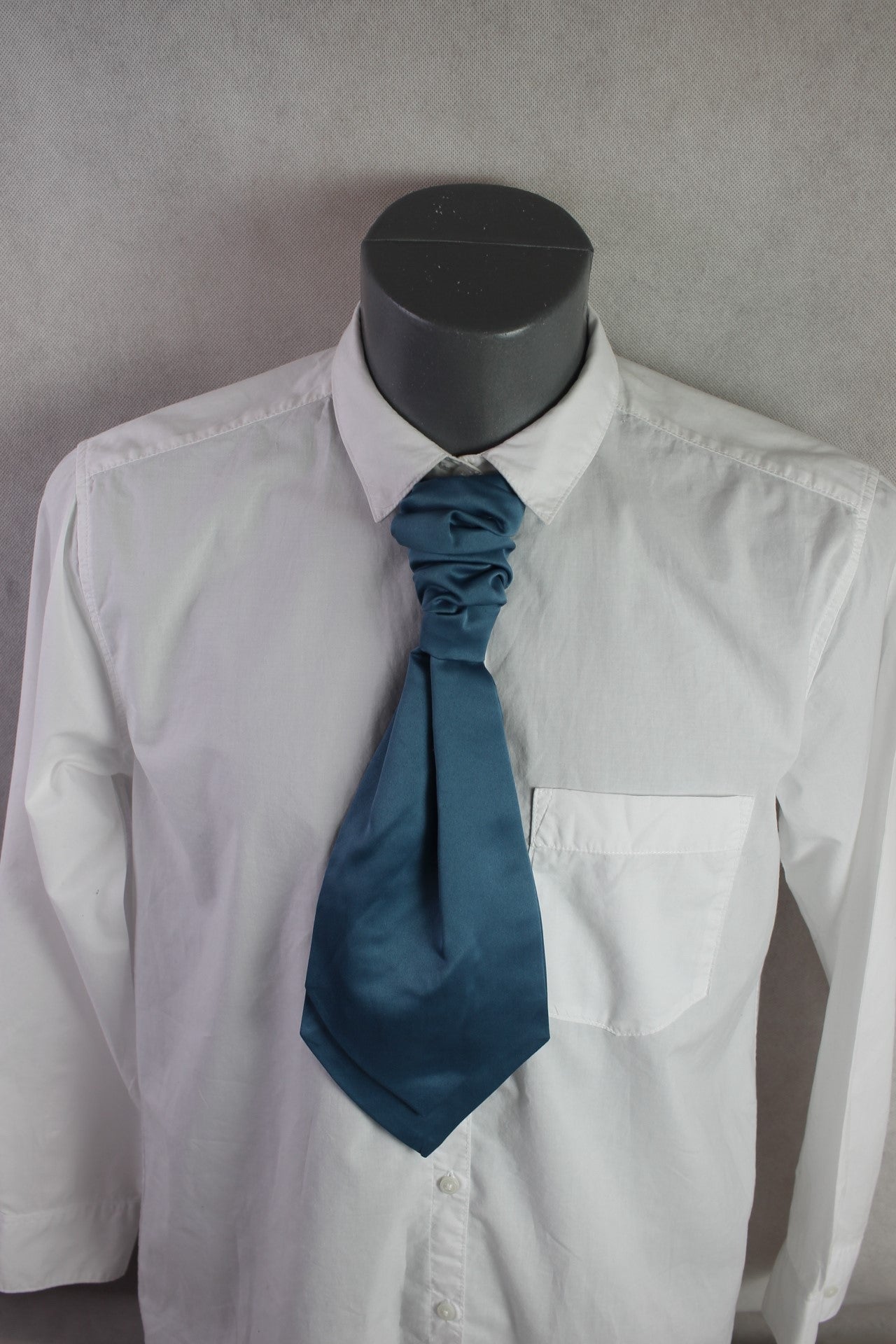 Vintage Formal Tailor pre-tied blue green wedding cravat adjustable