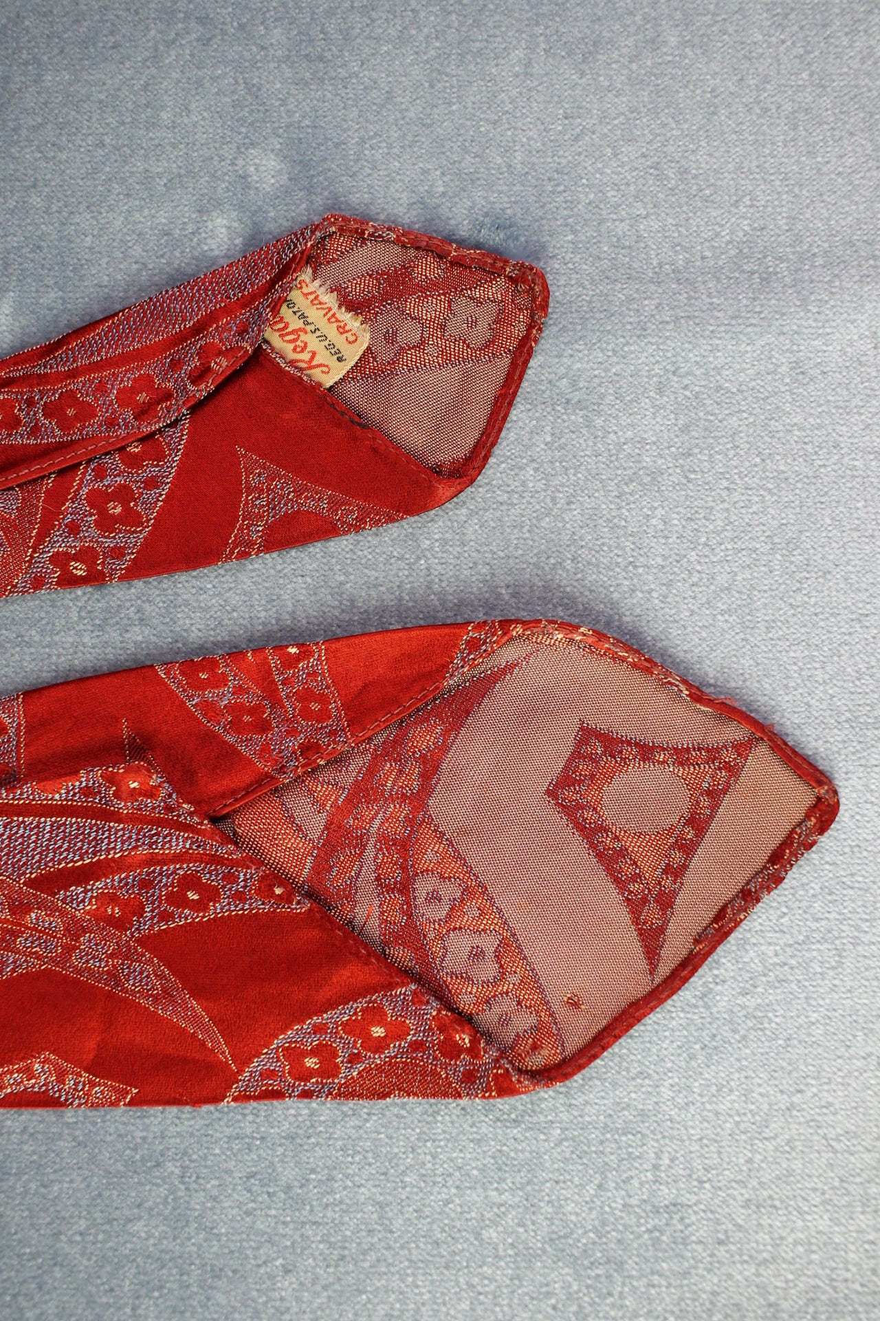 Vintage Regal bright red lilac pattern swing tie