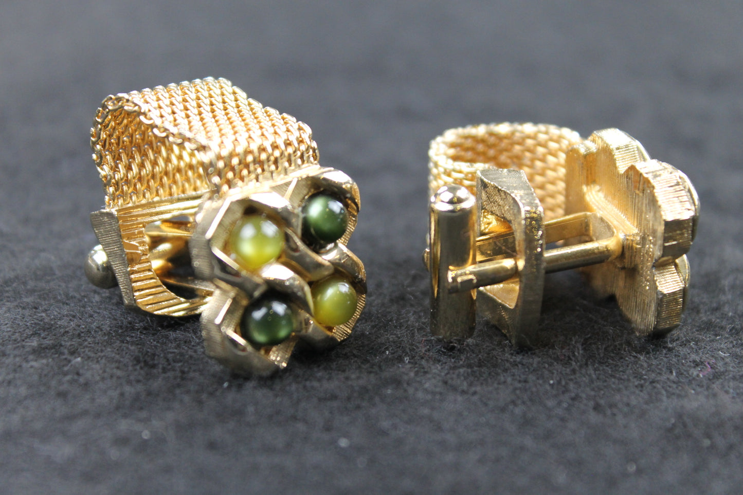Vintage Coloured Faux Pearl Wrap Around Cufflinks