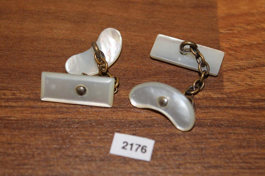 Vintage 1930s/1940s mother of pearl 2 way cuff links