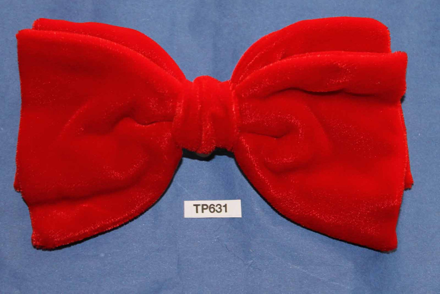 Vintage Pre Tied Clip On Bow Tie Red Velvet