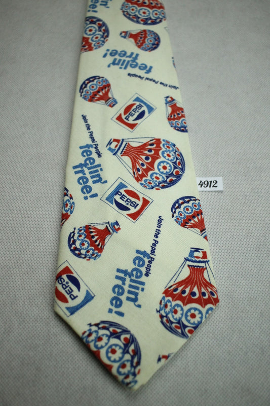 Vintage Pepsi Feelin' Free Tie 1970s Join the Pepsi People