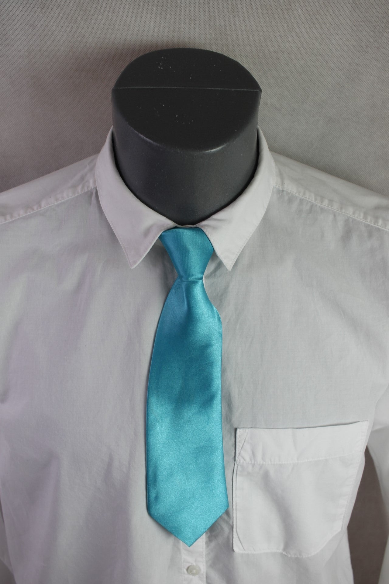 Vintage Groomsman Pageboy Pre Tied Kingfisher Blue Neck Tie